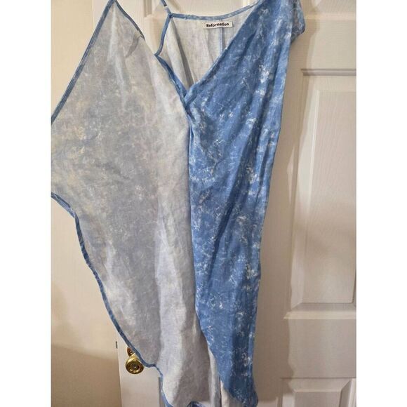 Reformation Court Linen Wrap Dress Sz XS NWOT - Picture 11 of 13